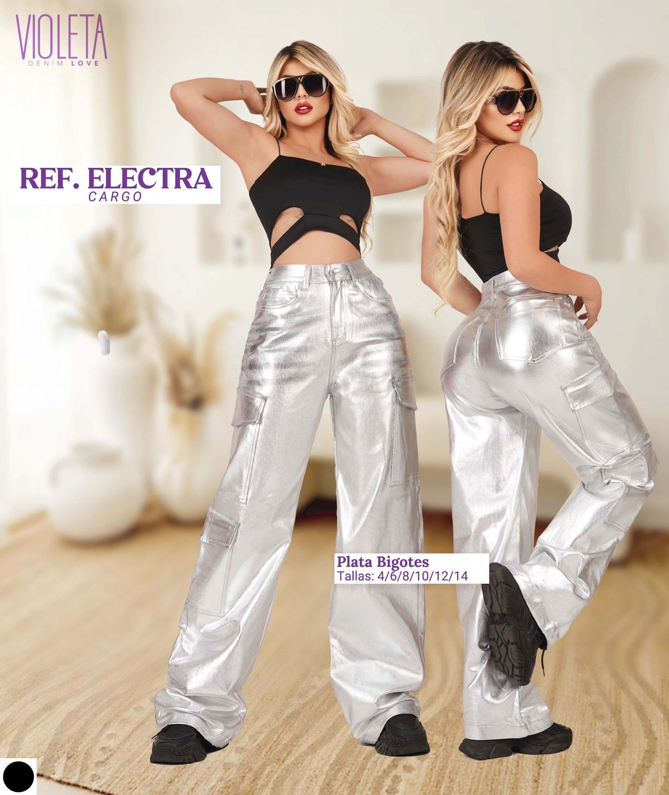 Silver Stretch Pants