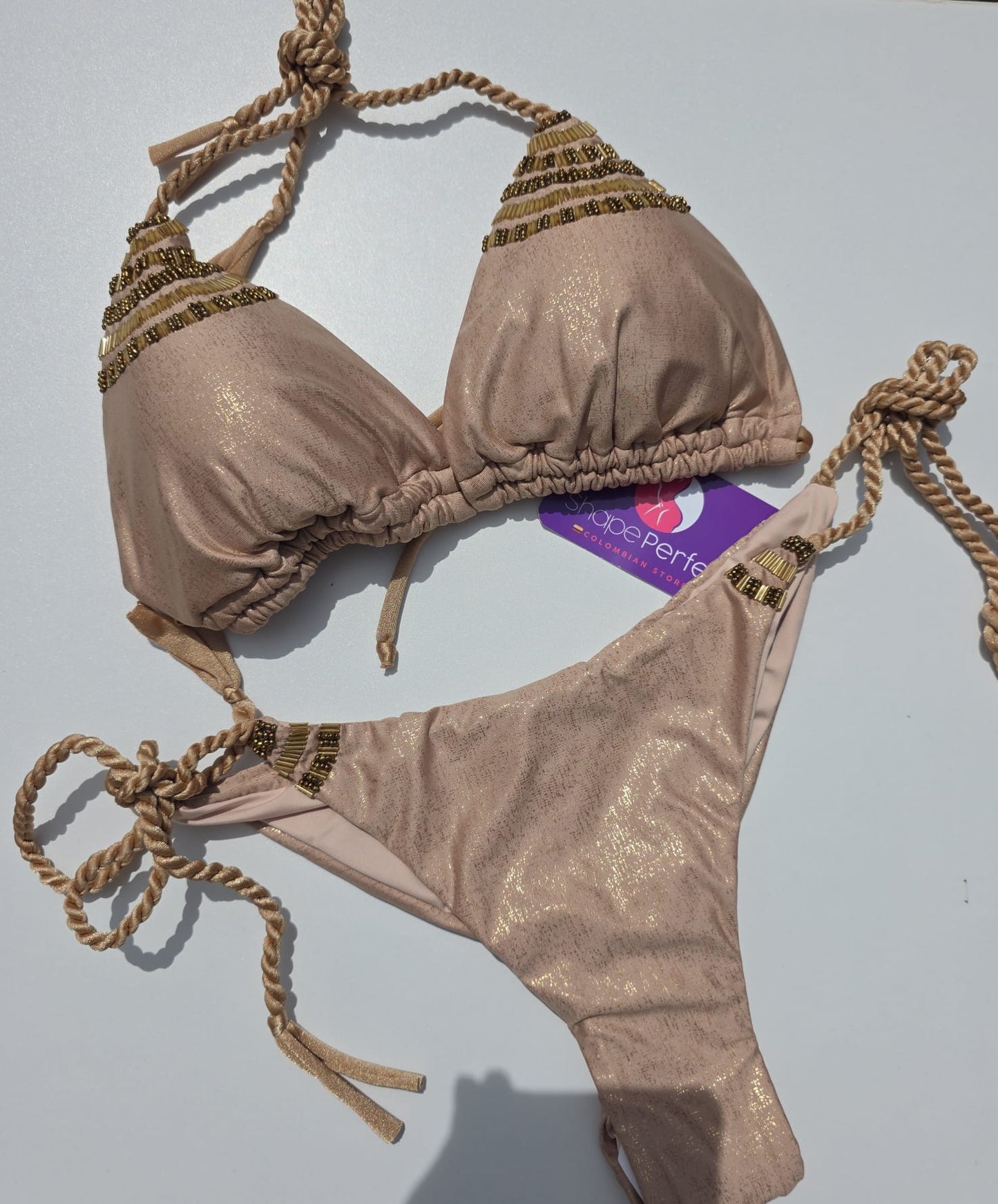 Gold Heart Handcrafted Bikini