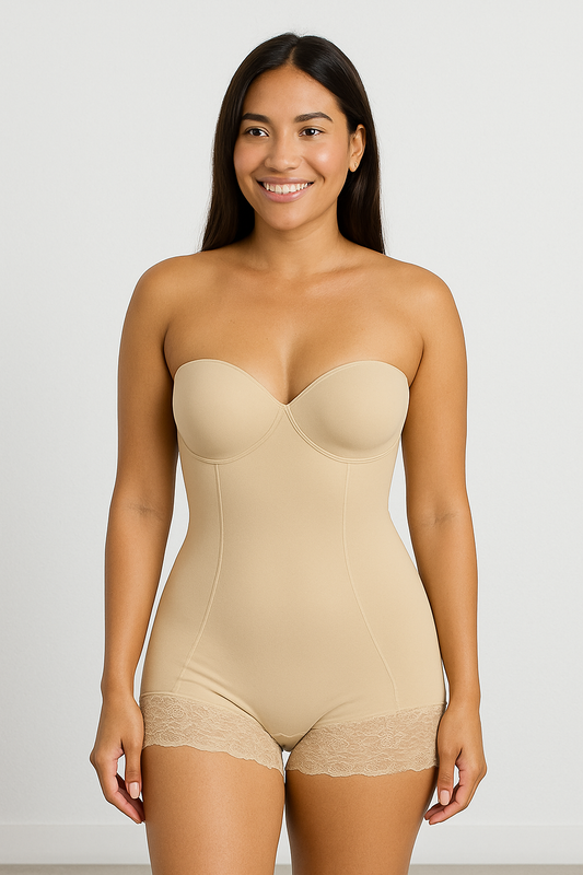 Strapless Mid-Thigh Body Shaper